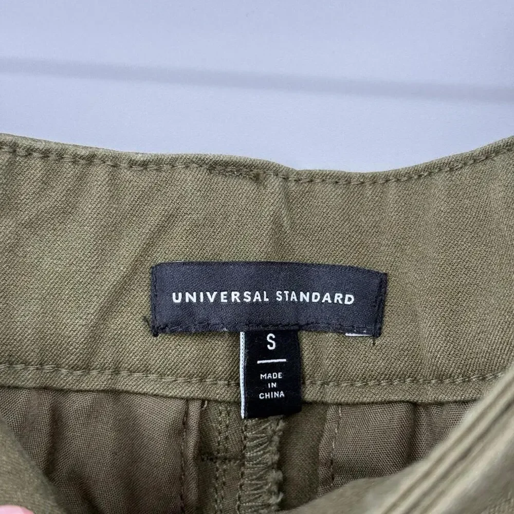 Women's Universal Standard Olive Stretch Twill Shorts Extra Large XL - Picture 3 of 4